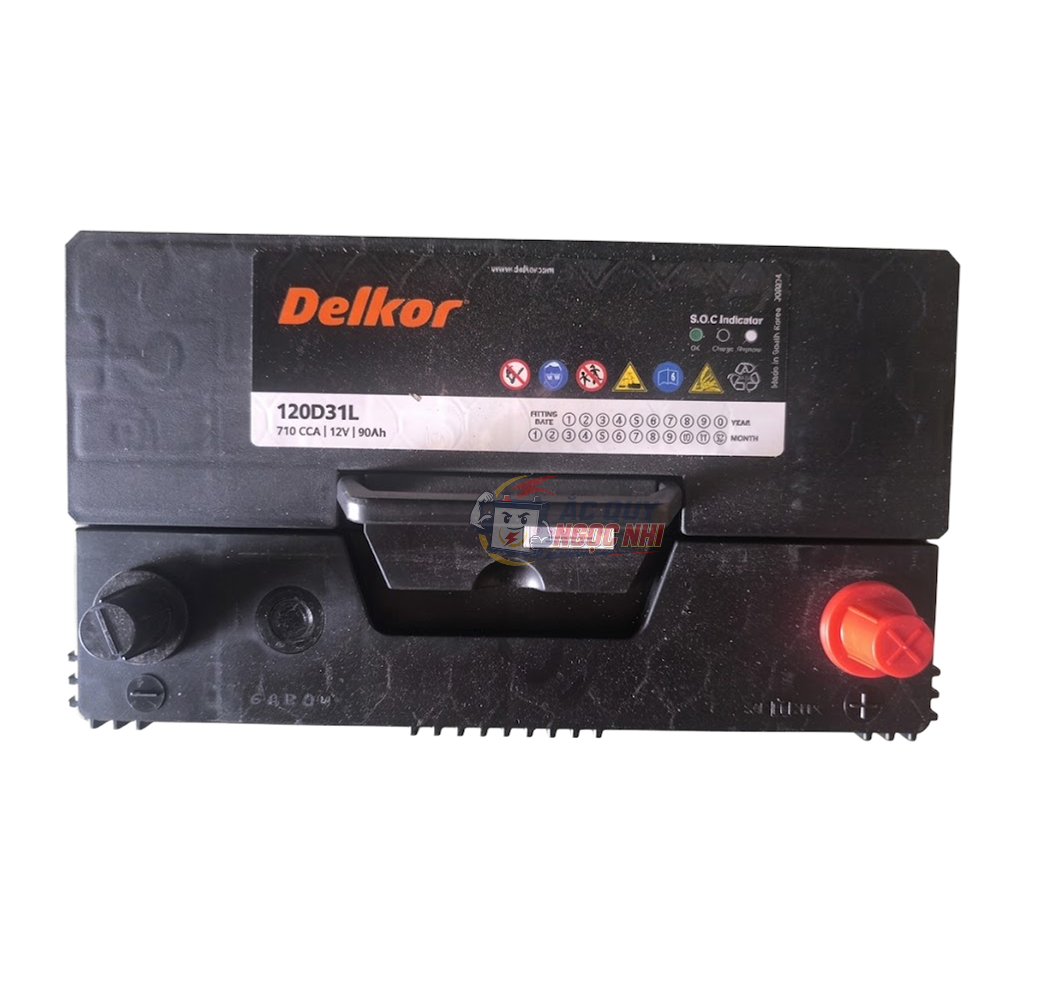Bình Delkor 120D31L 90Ah tại Ắc Quy Ngọc Nhi Gia Lai