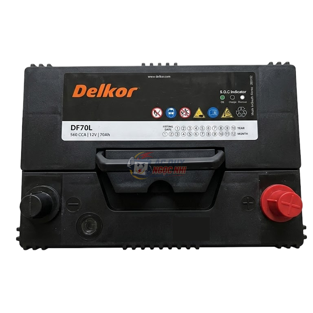 Bình Delkor 12V 70AH 80D26L tại Ắc Quy Ngọc Nhi Gia Lai