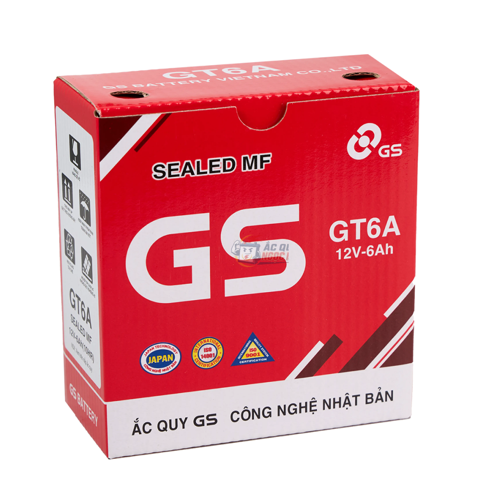 Bình GS GT6A 12V 6Ah tại Ắc Quy Ngọc Nhi Gia Lai